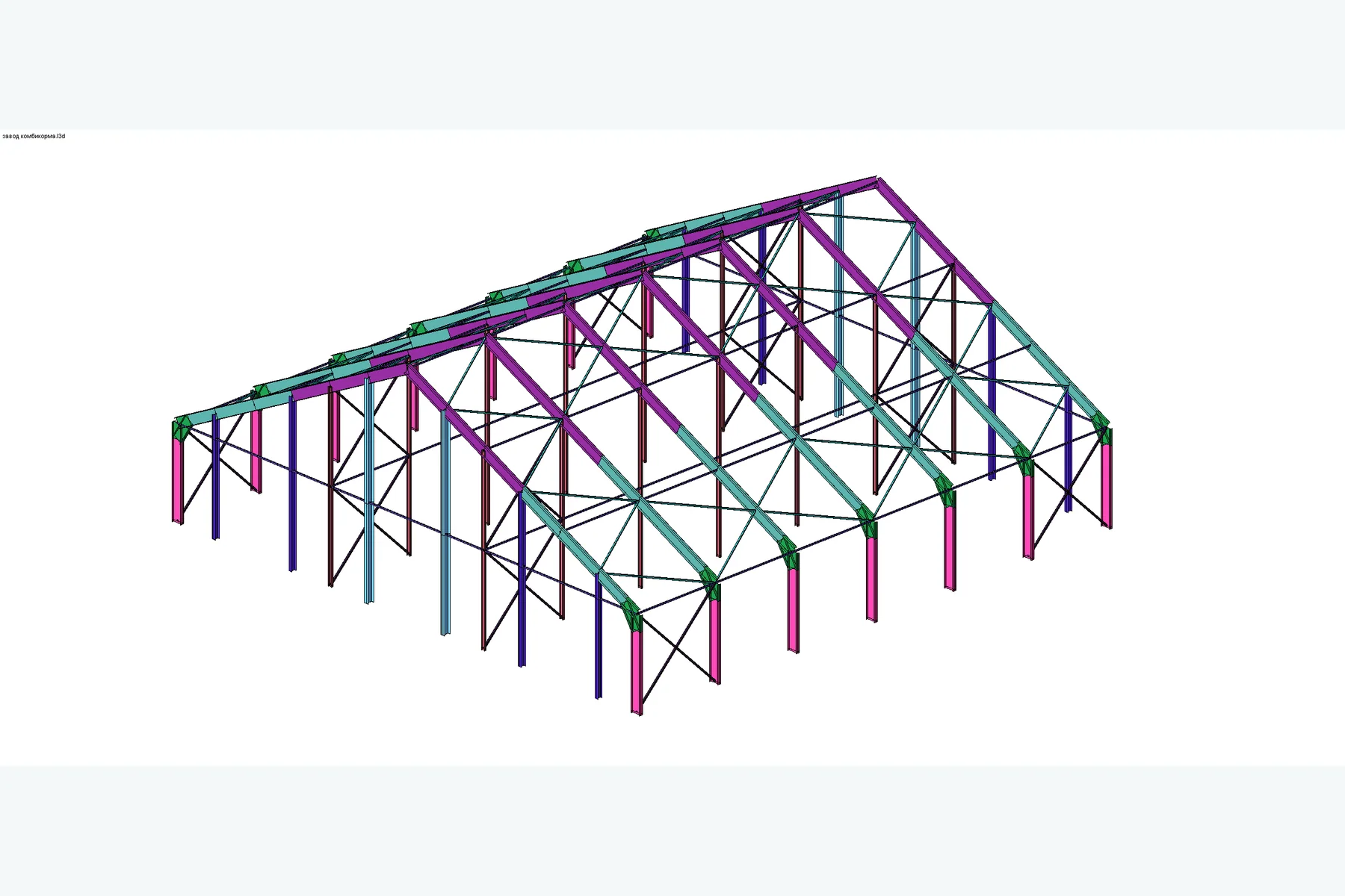3D/BIM-модель: Здание комбикормового завода