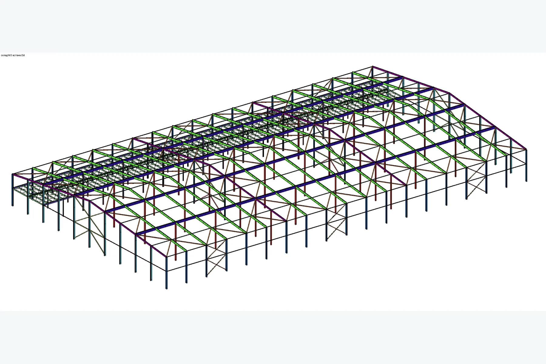 3D/BIM-модель логистического склада в Астане