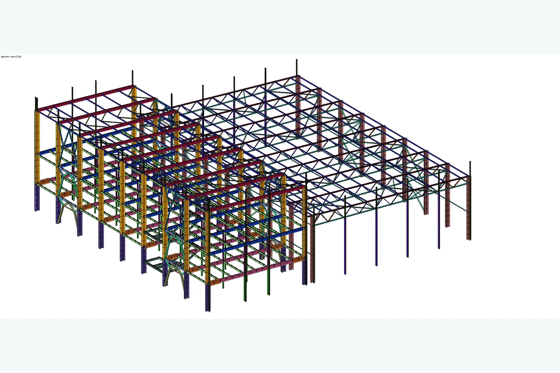 3D/BIM-модель: Здание АБК со спортзалом