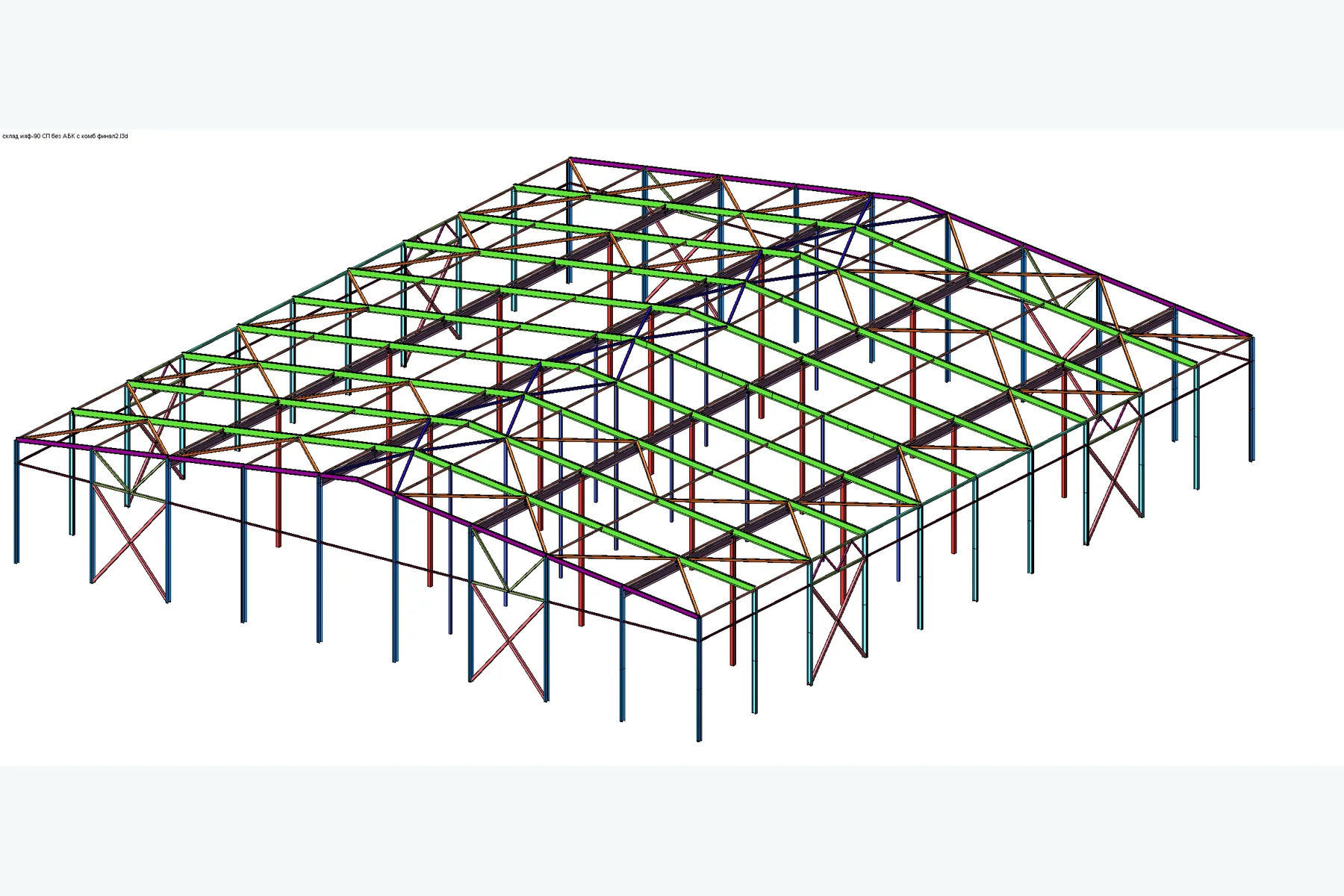 3D/BIM-модель: Производственный цех со складом и АБК